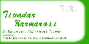 tivadar marmarosi business card